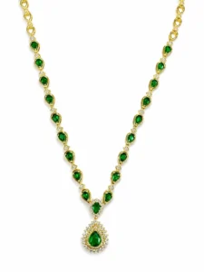 Emerald Pear Drop Necklace