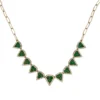 Emerald Triangle Fringe Necklace