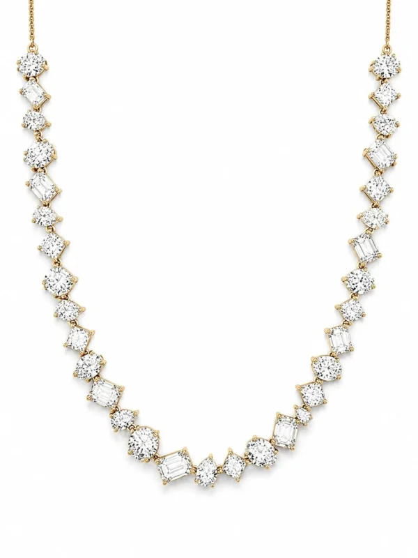 Mixed Cut Diamond Necklace