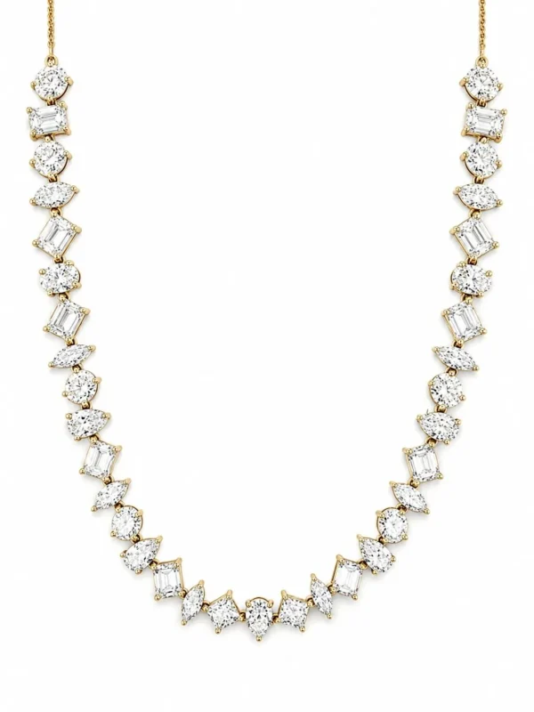 Mixed Cut Diamond Necklace