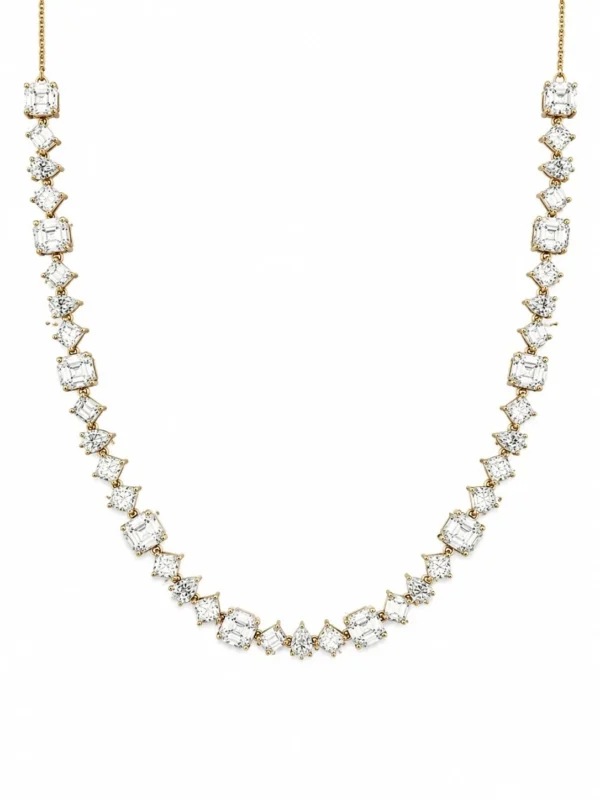 Mixed Diamond Riviera Necklace