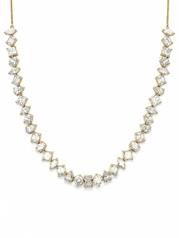 Mixed Cut Diamond Necklace