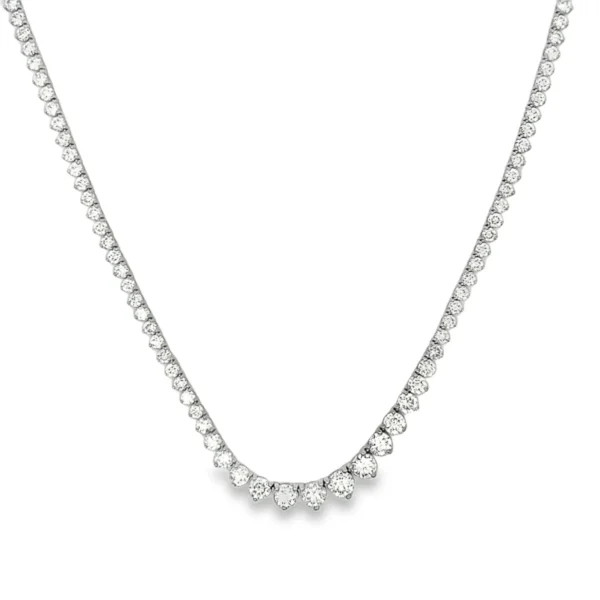 Graduated Diamond Tennis Necklace