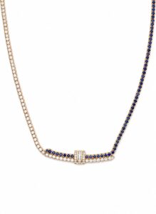 Sapphire Diamond Tennis Necklace