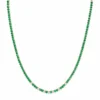 Emerald Diamond Tennis Necklace