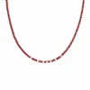 Ruby Diamond Tennis Necklace