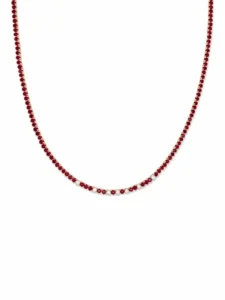 Ruby Diamond Tennis Necklace