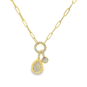 Teardrop Diamond Pendant Necklace