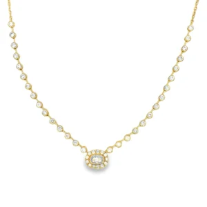 Bezel Station Diamond Necklace