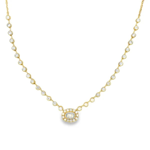 Bezel Station Diamond Necklace