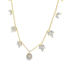 Pear Cluster Charm Necklace