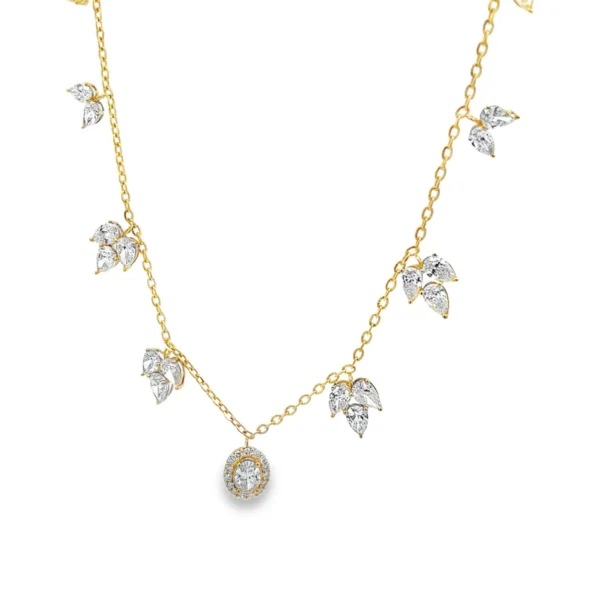 Pear Cluster Charm Necklace