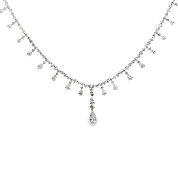 Pear Cut Fringe Necklace
