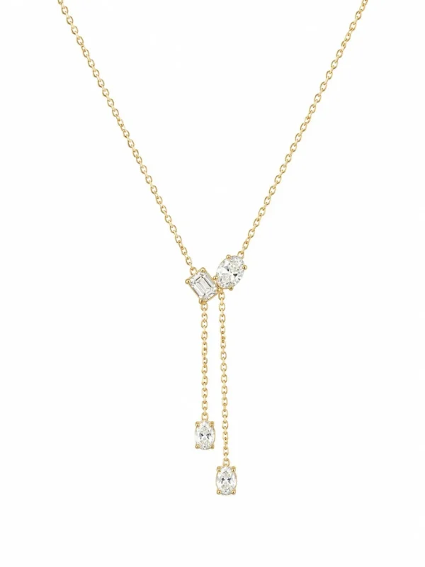 Multi Shape Lariat Necklace