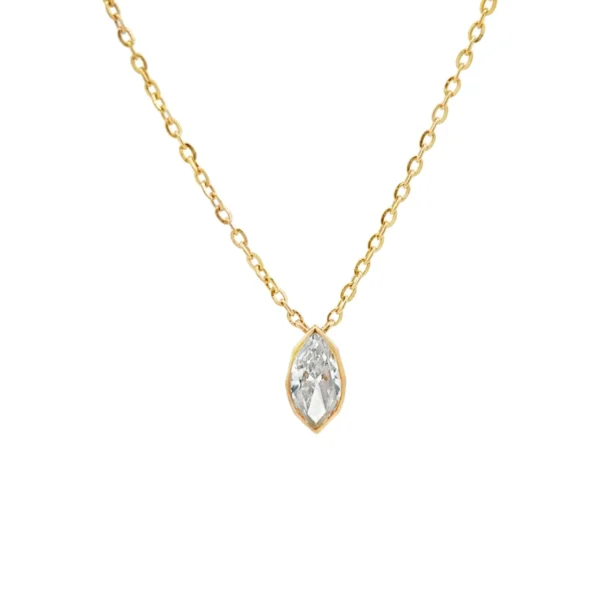 Marquise Diamond Pendant Necklace