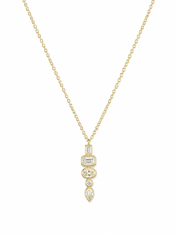 Multi Shape Diamond Necklace