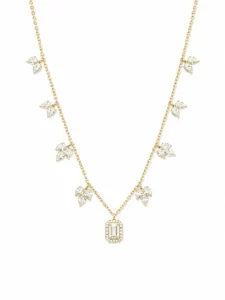 Emerald Cut Diamond Necklace