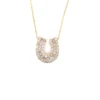 Horseshoe Diamond Pendant Necklace