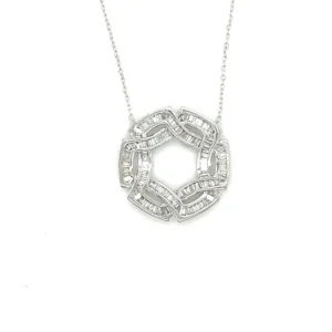 Geometric Diamond Circle Necklace