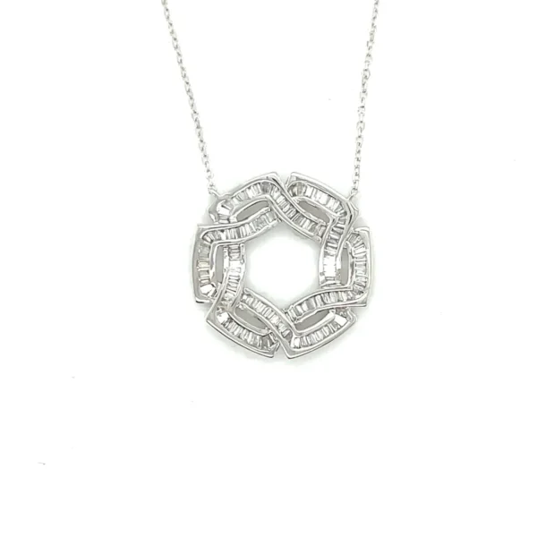 Geometric Diamond Circle Necklace