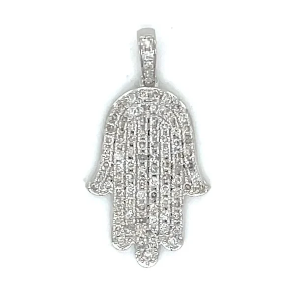 Diamond Hamsa Pendant Necklace