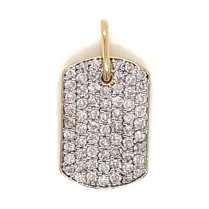 Diamond Dog Tag Pendant