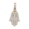 Diamond Hamsa Hand Pendant