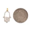 Diamond Hamsa Hand Pendant