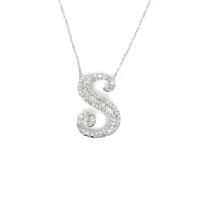 Diamond Initial S Necklace