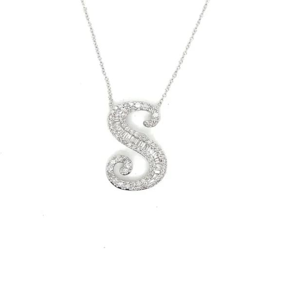 Diamond Initial S Necklace