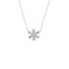 Snowflake Diamond Pendant Necklace