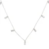 Baguette Diamond Station Necklace