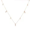 Baguette Diamond Station Necklace