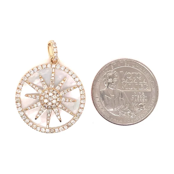 Sunburst Mother of Pearl Pendant