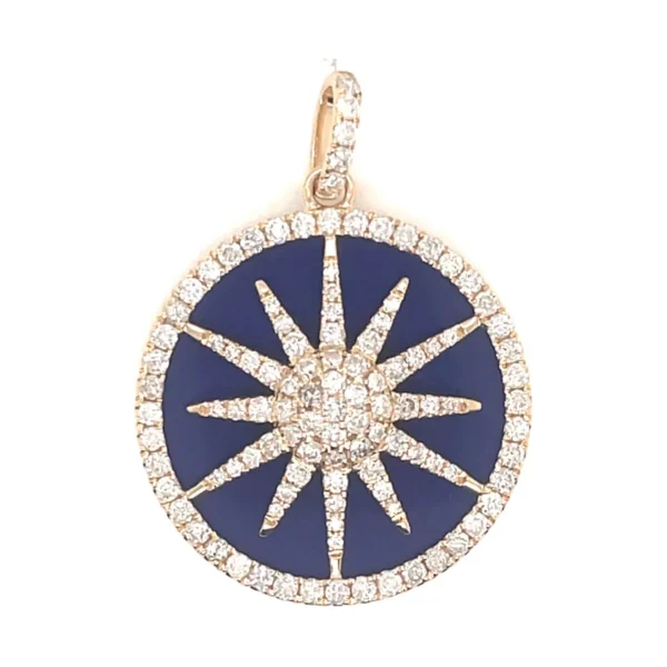 Lapis Starburst Medallion Pendant