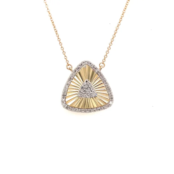Triangle Diamond Pendant Necklace