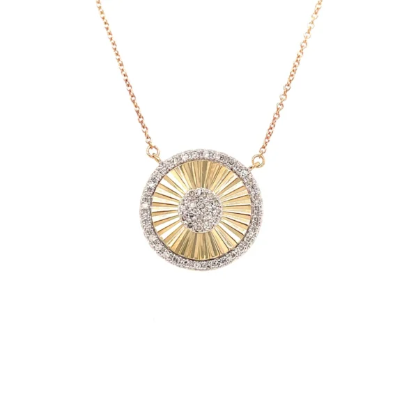 Sunburst Diamond Pendant Necklace