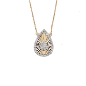 Teardrop Diamond Pendant Necklace