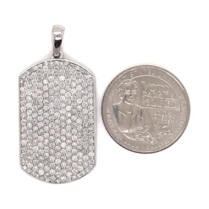 Diamond Dog Tag Pendant