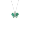 Emerald Butterfly Pendant Necklace