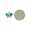 Emerald Butterfly Pendant Necklace