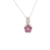 Ruby Flower Pendant Necklace