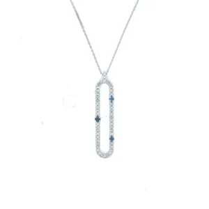 Oval Open Link Pendant Necklace