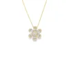 Floral Diamond Pendant Necklace