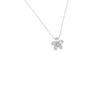 Floral Diamond Pendant Necklace