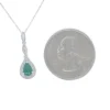 Pear Emerald Drop Necklace