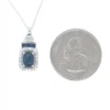 Oval Sapphire Halo Pendant