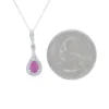 Pear Ruby Drop Necklace