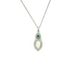 Opal Diamond Pendant Necklace