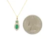 Emerald Diamond Pendant Necklace